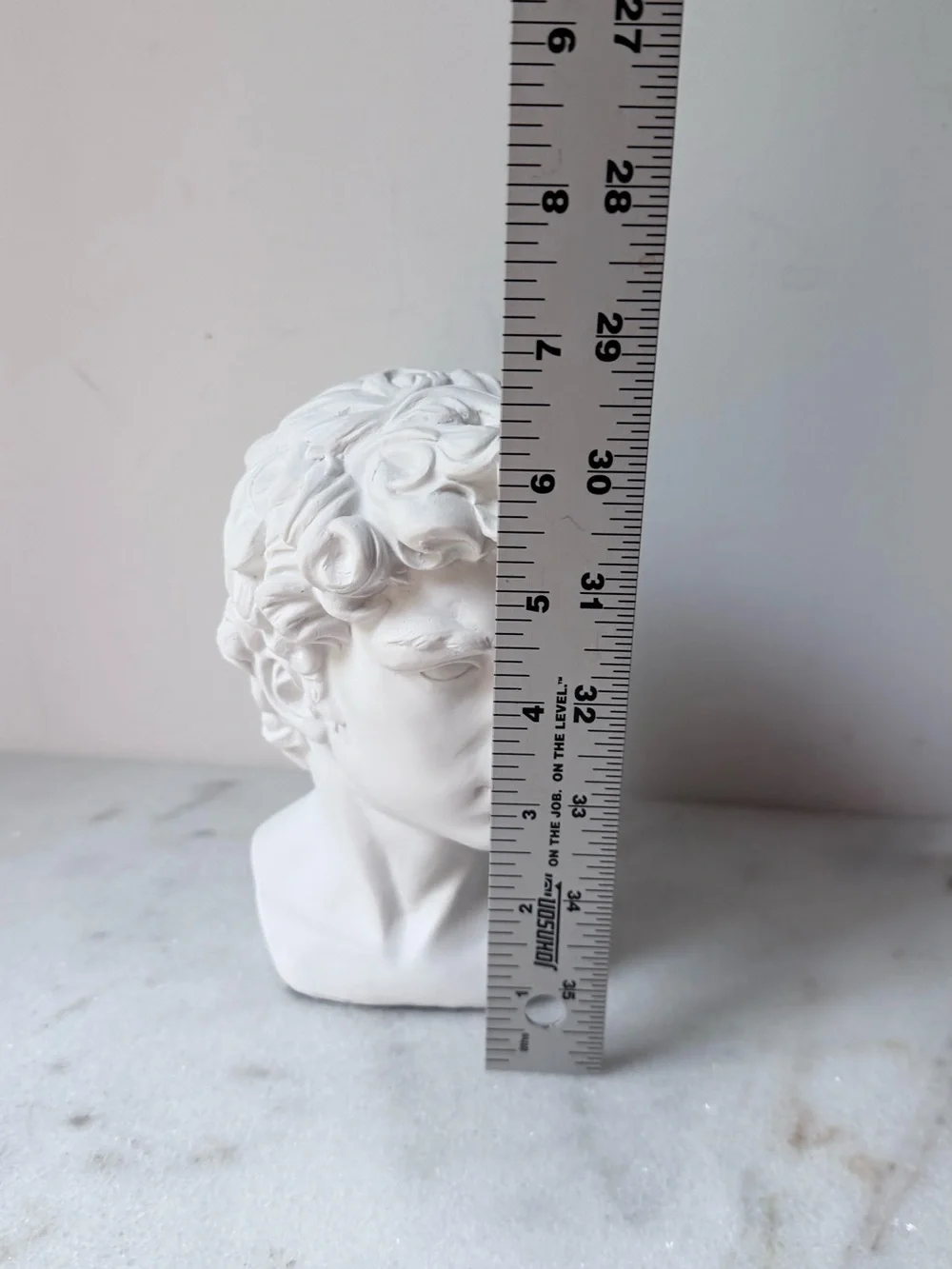 David Classical Marble David head Bust Sculpture - Picture 11 of 12